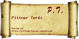 Pittner Teréz névjegykártya